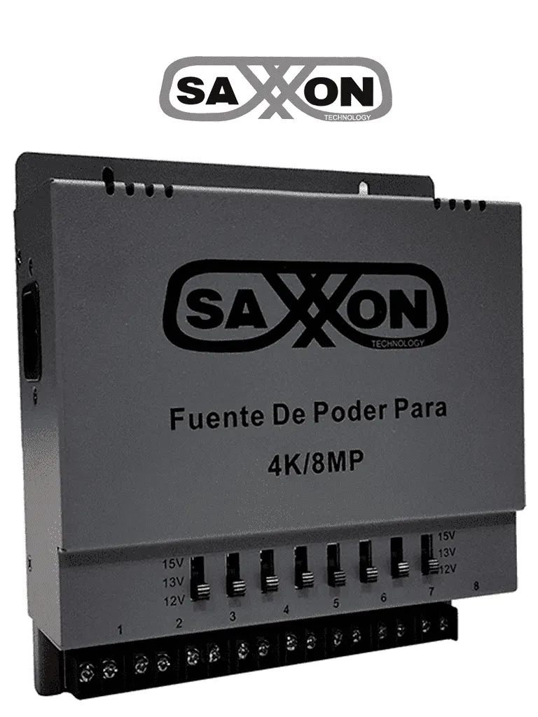 Fuente de poder SAXXON PSU1208A-4K regulable de hasta 8 canales