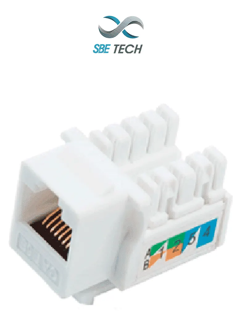 Módulo jack keystone RJ45 SBE TECH SBE-2302-WT Cat 5e