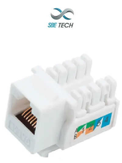 Módulo jack keystone RJ45 SBE TECH SBE-2302-WT Cat 5e