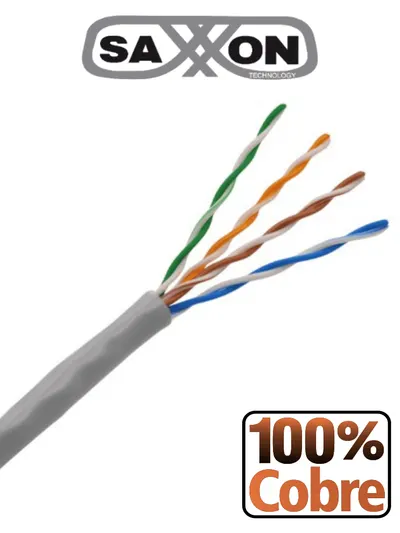 Cable UTP SAXXON OUTPCAT5E100M de 100 metros y cobre puro