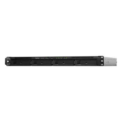 NAS Rack / 4 Bahías / CPU Intel Xeon D-1527 Quad-Core / 8 GB DDR4 ECC Ampliable a 64 GB / 2 Ranuras M.2 NVMe/SATA / 4 Puertos LAN 1GbE / Soporte 10GbE Opcional / Escalable a 16 Bahías