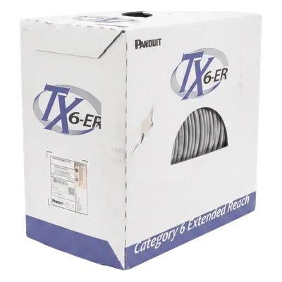 Cable UTP Cat6 / 22 AWG / CMR Riser / 305 m (1000 ft) / Rango Extendido 150 m / 250 MHz / Gris