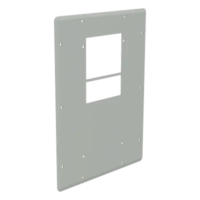Placa Adaptadora / Aluminio 3mm / 838x381mm / RAL 7035 / Junta Espuma / Acero Inoxidable / 2.75x1.25 pies