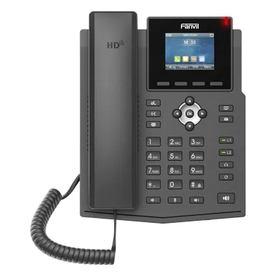 Teléfono IP / 4 Líneas SIP / Pantalla LCD 2.4" Color / PoE / Audio HD / Conferencia 6 Participantes