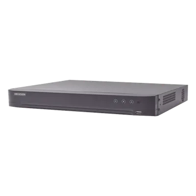 DVR 16 Canales TURBOHD + 16 Canales IP / 8 Megapixel (4K) / Audio Bidireccional / ACUSENSE / Reconocimiento Facial / 2 Bahías de Disco Duro / Salida de Video en 4K / H.265+