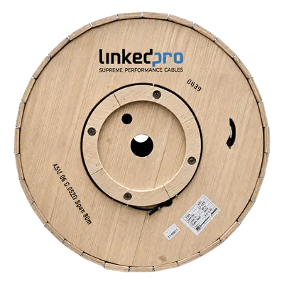 Carrete de 4 Kilómetros de Fibra Óptica Aérea Mini ADSS (ASU) G.652D, Monomodo de 6 Hilos, Exterior, Span 80, Loose Tube (LP-ASU80-06C/4KM)