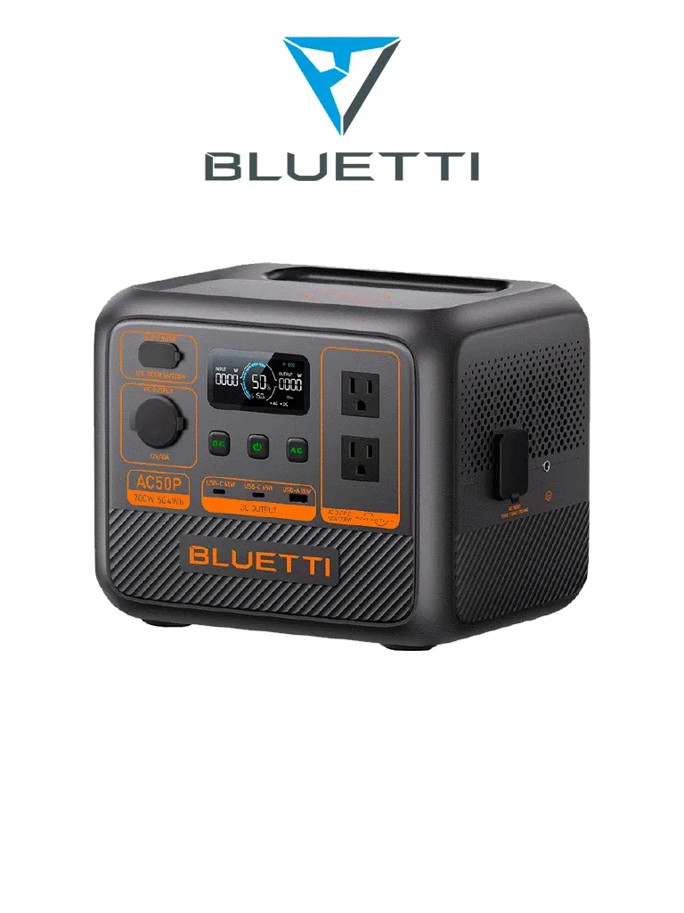 BLUETTI AC50P - Estación de energía portátil / 700 W - 504 Wh / Tecnología LiFePo4 / 3000 ciclos / modo Power Lifting