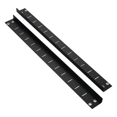Rieles posteriores / 12 UR / Carga 250 lbs (113.4 kg) / Profundidad 25' (635 mm) o 30' (762 mm) / Color negro