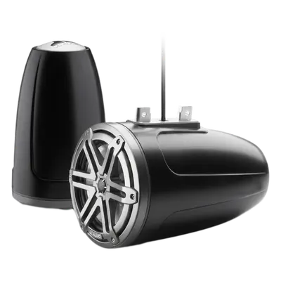 Par de Bocinas Marinas Tipo Torre Cerrada / 7.7 Pulgadas (196 mm) / Serie M3 / Coaxial 2 Vías / Rejilla Sport Gris / Carcasa Sport Black / 100W RMS / 4 Ohms