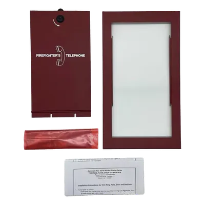 Gabinete de seguridad NOTIFIER AFAWS-KS con cerradura y acabado rojo