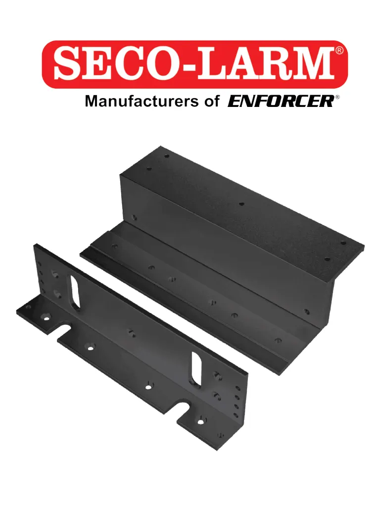Soporte Z negro SECO-LARM E-941S-1K2B/ZQ para cerraduras magnéticas