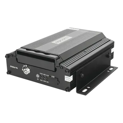 DVR Móvil / 4 Canales AHD 2 Megapixel + 1 Canal IP / H.265 / Chip IA Embebido / ADAS y DSM / 4G / WiFi / GPS / HDD hasta 2 TB / -40 °C a 70 °C (-40 °F a 158 °F)