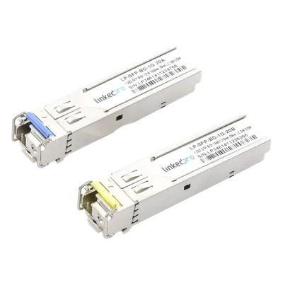 Transceptores SFP LINKEDPRO LP-SFP-BD-1G-20 para fibra monomodo