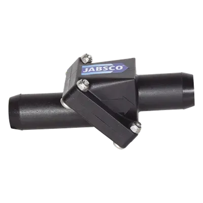 Válvula Antirretorno en Línea / Conexión 25 mm (1') / Plástico con Válvula de Nitrilo / Puerto Ajustable / 0.11 kg