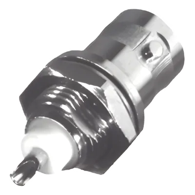 Conector BNC Hembra / Montaje Frontal Chasis / Soldable / 75 Ohm / D-Plano / 0.98 in