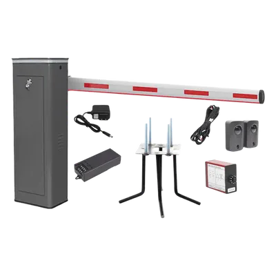 Barrera vehicular AccessPRO KIT-XBS-3R-LED con brazo iluminado de 5 m