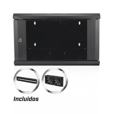 Gabinete de pared PRECISION PS06550GU de 6U y profundidad ajustable