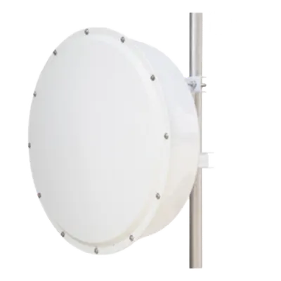 Antena direccional de alta resistencia, Ganancia 30 dBi, (4.9 -6.5 GHz), Plato hondo para mayor inmunidad al ruido, Conectores N-Hembra, Montaje y radomo incluido 