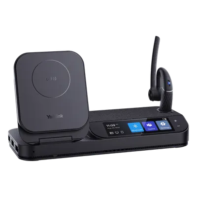 Auricular Bluetooth Mono / Cancelación de Ruido 4-Mic Beamforming / Estación Táctil 3" / Carga Inalámbrica Qi / 10h Autonomía + 20h Extra / 18g Ultra Ligero / Conexión Simultánea PC-Teléfono-Smartphone
