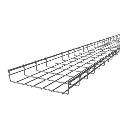Charola Tipo Malla / 66x350 mm / Electro Zinc 15-20 μm / 368 Cables Cat6 / 3 m (9.84 ft)