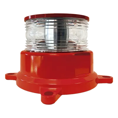 Baliza LED de Intensidad Media / 2000cd Rojo + 246mW/sr IR / 360°H + 3°V / AC-DC 120-240V / GPS / ADSL / -55°C a +55°C / 807 pies Equivalente