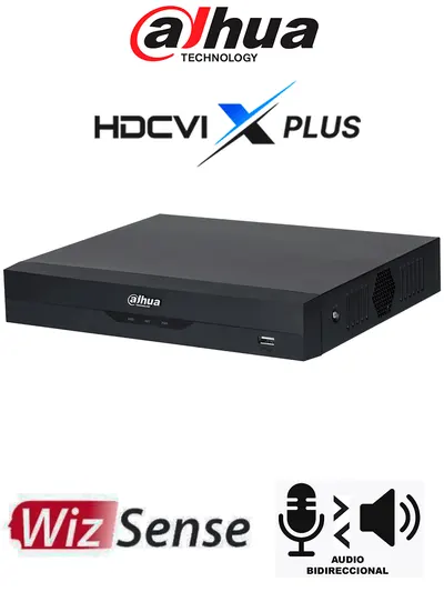 DVR Dahua DH-XVR5108HS-I3/T con WizSense y audio bidireccional