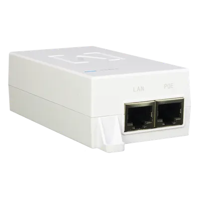 Inyector PoE+ / Gigabit 10/100/1000 Mbps / 48V 0.64A / Alcance 100 m (328 ft) / Montaje en Pared