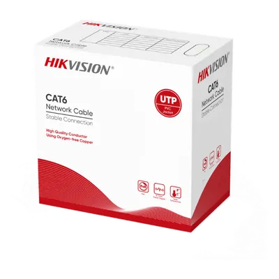 Cable de red Cat 6 Hikvision DS-1LN6UZC0B, 305 m y conductor de cobre