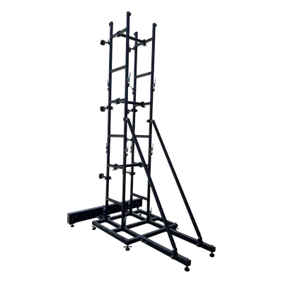 Sistema de Montaje a Piso para Videowall / Módulos 50x50 cm / Altura Máxima 5 m (16.4 ft) / Soporte Inclinado / Expansión Lateral Ilimitada