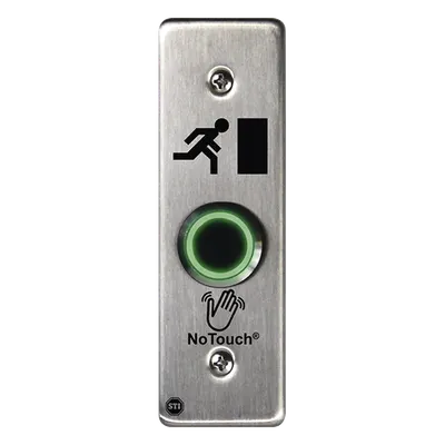 Interruptor IR sin contacto / Acero inoxidable 304 grado médico / Montaje delgado 4.5x4.5 pulgadas / Temporizador 0.5-20 seg / Contacto forma C