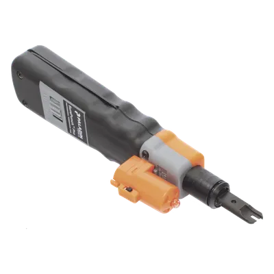 Herramienta de Impacto Punchdown / LED 2200 mcd / Fuerza Ajustable 27.5-37.5 lbs / Compatible Cat.6 23 AWG / Mango Ergonómico