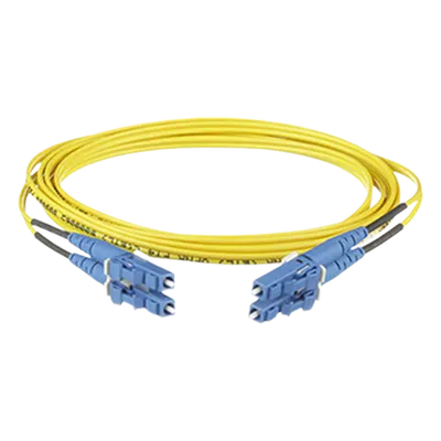Jumper de Fibra Óptica / Monomodo OS2 9/125 / LC-LC Dúplex / OFNR Riser / 6 m (19.69 pies) / Amarillo