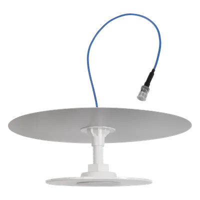 Antena Omnidireccional de Bajo Perfil Ultra Delgada con Reflector para Máxima Ganancia de 7dBi. Cubre bandas de celular 5G, 4G, 3G y WiFi de 608 a 2700 MHz.