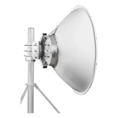 Antena parabólica 4 ft para radio B11 y AF11, ganancia de  40.5 ± 1 dBi, conector guía de onda, Alto aislamiento al ruido en enlaces vecinos, 10-12 GHz, Montaje de acero inoxidable incluido 