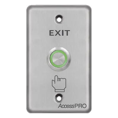 Botón de salida AccessPRO APBIVC con aro luminoso verde e IP65