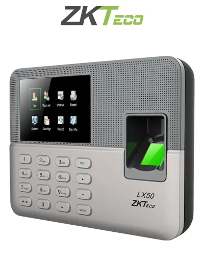 Control de asistencia ZKTeco LX50 con huella digital y reportes SSR