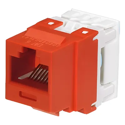 Jack keystone PANDUIT NK688MRD categoría 6, rojo y T568A/B