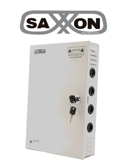 SAXXON SX30A18CH - Fuente de Poder Profesional 12 VCD / 30 Amperes / 18 Canales / 1.6 Amperes por Canal / Protección contra Sobrecargas / Led Indicador de Funcionamiento / Con Switch 110/220V