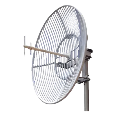 Antena Parabólica de Rejilla / 824-960 MHz / Banda 5 / 23 dBi / Apertura 12° / Resistencia Viento 216 km/h (134.2 mph)