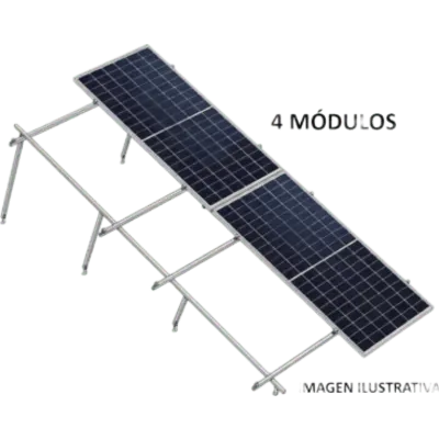 Sistema de montaje solar BASEL KITBASEL2X2 para 4 módulos