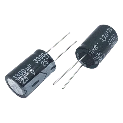 Capacitor Electrolítico Radial / 3300 µF / 25 Vcc / 105 °C / 18 x 25 mm
