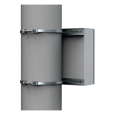 Kit de Fijación para Postes / Acero Galvanizado / Carga 900 N / Diámetro 80-250 mm (3.15-9.84 in) / 2 Perfiles + Accesorios