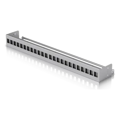 Panel Patch Keystone / 24 Puertos / 1U Rack 19" / Barra Gestión Cables / Acero SPCC / 17.4 x 2.5 x 1.7'