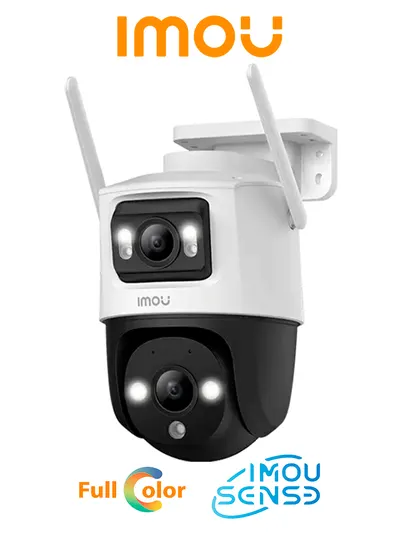 IMOU Cruiser Dual 6MP (IPC-S7XN-6M0WED) - Camara IP PT Wifi Dual de 6 Megapixeles/ Lente Fijo de 3 Megapixeles y Lente PT de 3 Megapixeles/ 30 Mts de Iluminación Nocturna/ Microfono y Altavoz Integrados/ Audio 2 Vías/ con IA/