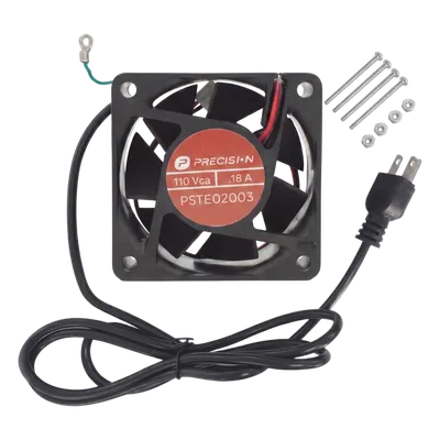 Ventilador Axial / 110 Vca / 120 x 120 x 38 mm / Cable NEMA 5-15P 1.6 m / Sellado / Incluye Tornillería