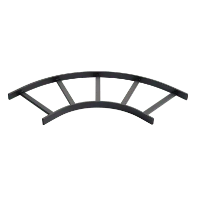 Accesorio de Escalerilla / Curva Horizontal 90° / 15 in (381 mm) de Ancho / Acero Calibre 16 / Acabado Negro RAL 9005