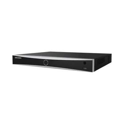 NVR 12 Megapixel (4K) / Reconocimiento Facial / 8 Canales IP / Base de Datos / Hasta 100,000 Fotografías / 8 Puertos PoE+ / 2 Bahías de Disco Duro / Switch PoE 300 mts / Bases de Datos / HDMI en 4K 