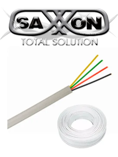 Cable de alarma SAXXON OWAC4100J de 4 conductores y 100 metros