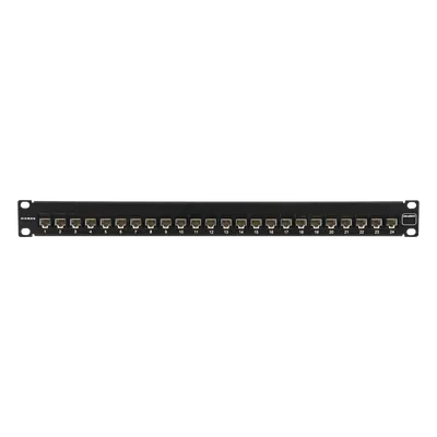 Patch panel SIEMON UP5-F1-24L-RS Cat5e de 24 puertos para rack