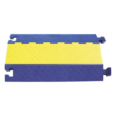 Cubrecable de Piso / 2 Canales / 3 ft x 22 in x 4.31 in / Azul y Amarillo